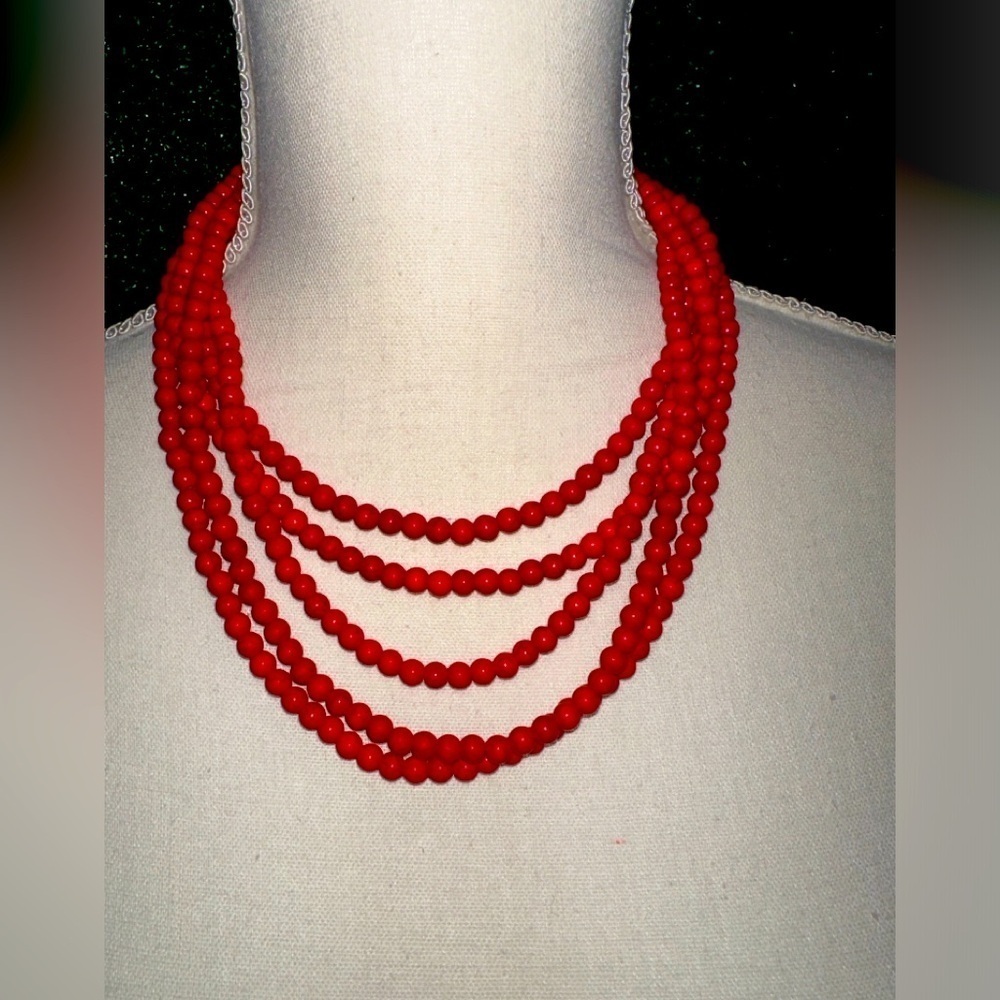 Stone 5 Row Multi layer necklace
